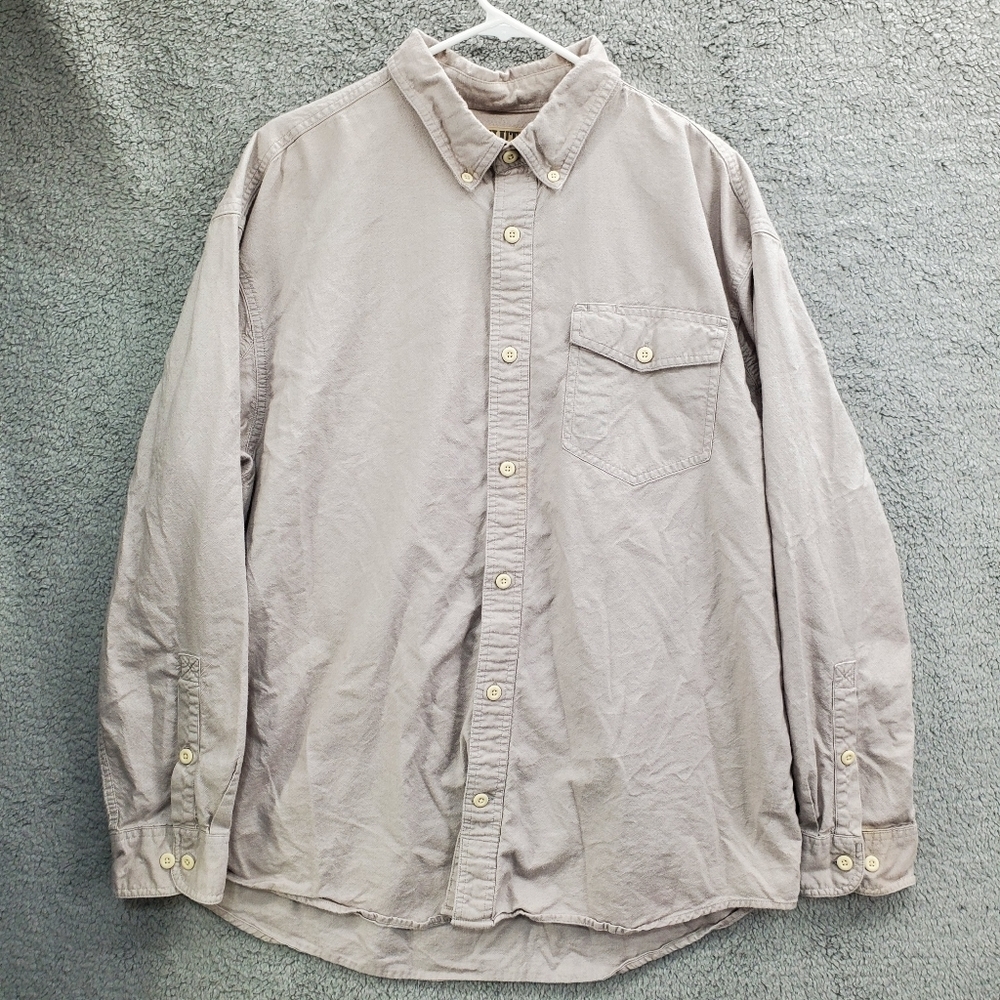 Duluth Co Iron Mountain Oxford Long Sleeve Solid Shirt Mens Size XL